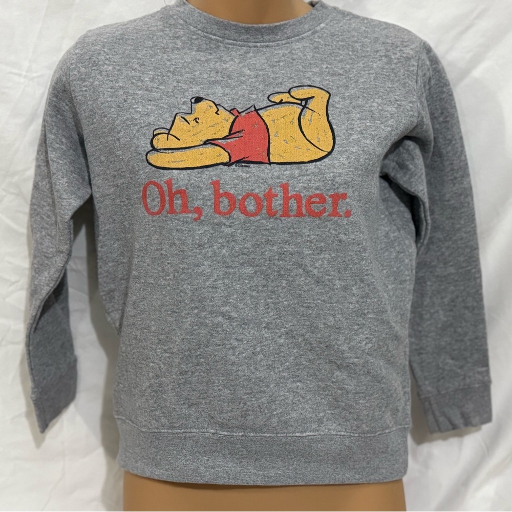 Disney Gray Sweatshirt with Colorful Graphic Print and Long Sleeves